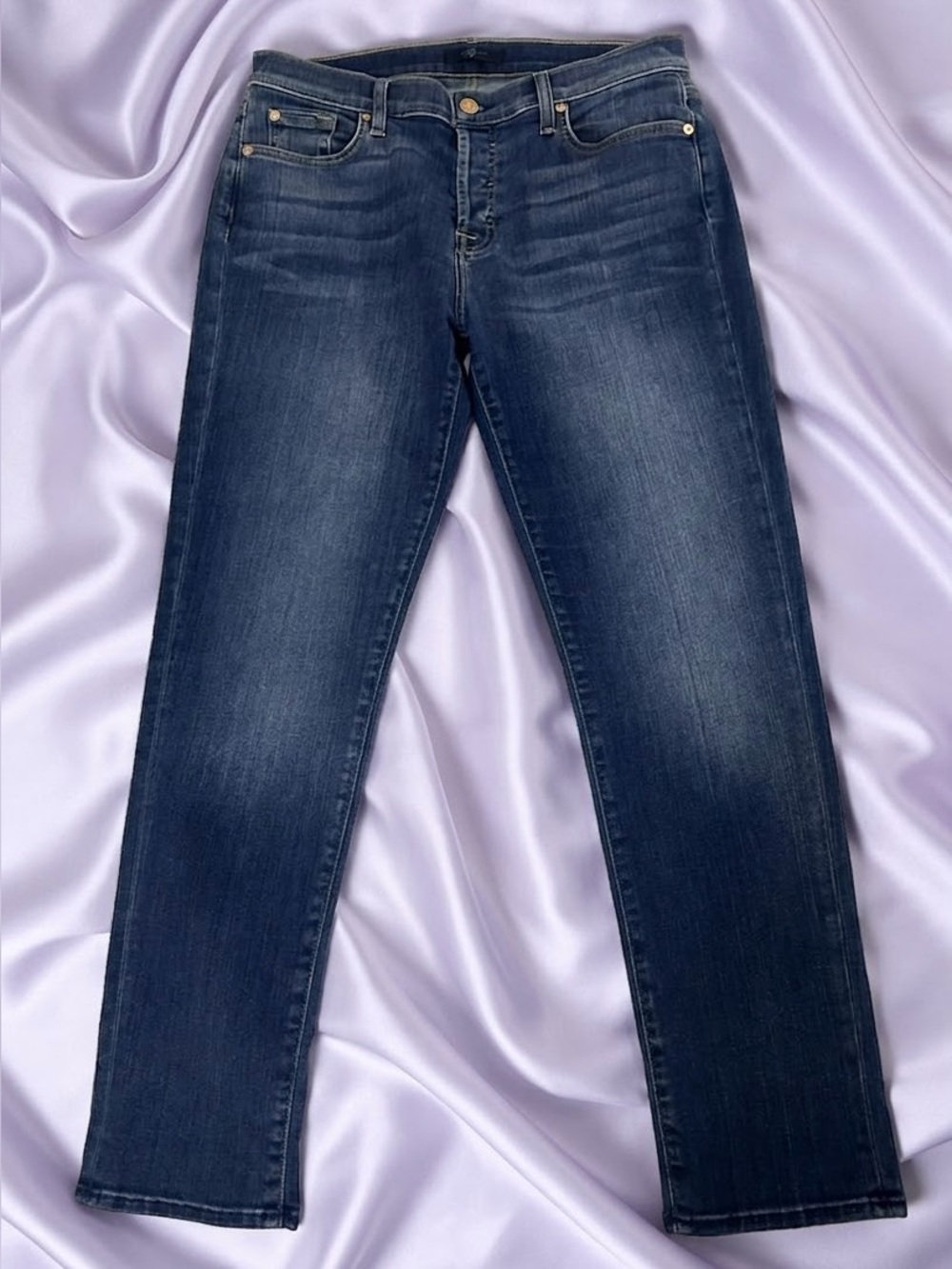 7 for all Mankind High Rise slim Boyfriend Jeans Josefina 30/27.5”